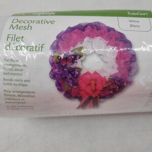 FloraCraft Decorative Mesh 10 Inch x 10 Yard New Sealed White